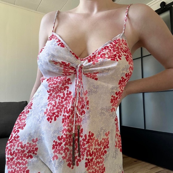 Beautiful Vintage 1990s Floral Cami Doubles as a Mini Dress - Picture 2 of 8